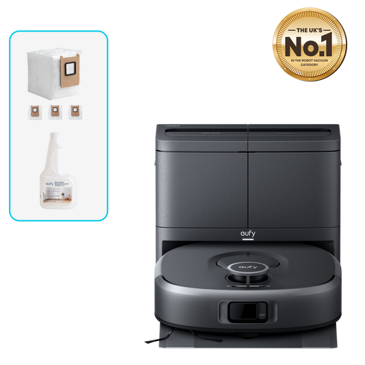 Anker eufy C30 Robot Vacuum and Mop Combo with 3 Dust Bags and 1 Floor Cleaning Solution