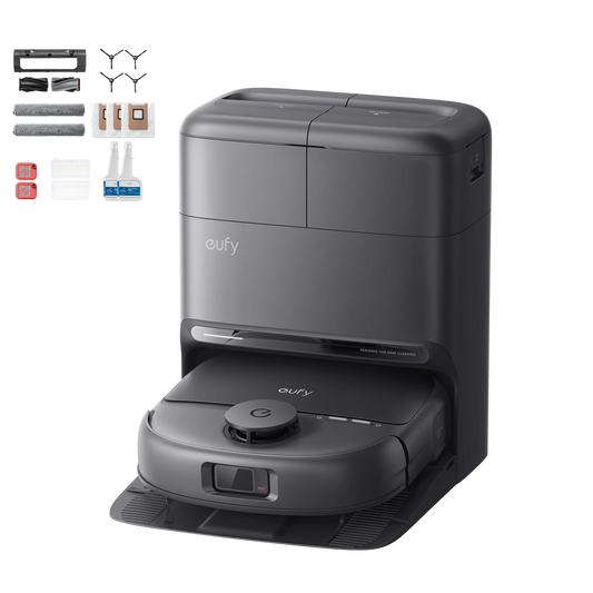 eufy Omni C28 Robot Vacuum and Mop with Half-Year Accessory Kit and Floor Cleaning Solution
