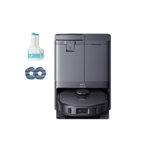 eufy X10 Pro Omni + 2 bottles of eufy Floor Cleaning Solution+2 Washable Vacuum Mop Cloths