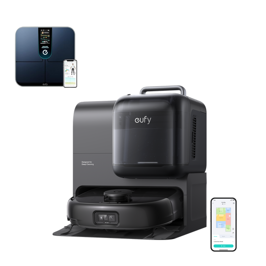 eufy Omni E28 Robot Vacuum and Mop with Portable Deep Cleaner + Smart Scale P3
