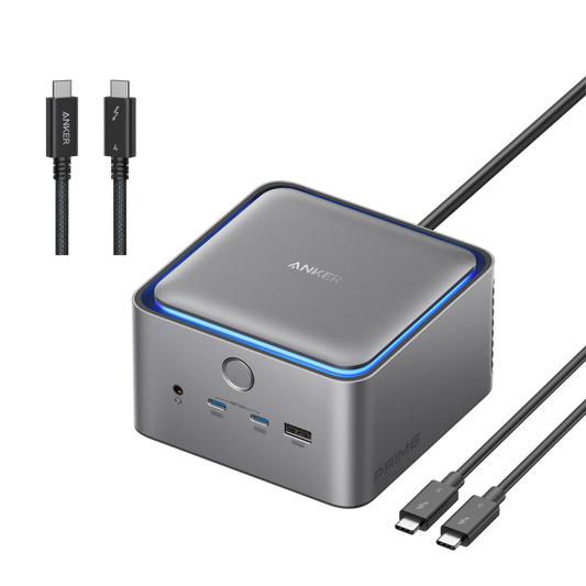 Anker Prime Docking Station (14-in-1, 8K, Thunderbolt 5) + Thunderbolt 4 Cable USB C to USB C (3.3 ft, 40Gbps, 240W)