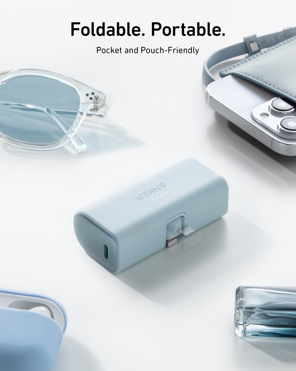 Anker Nano Power Bank, 5,000mAh, Built-In Lightning Connector, MFi Certified