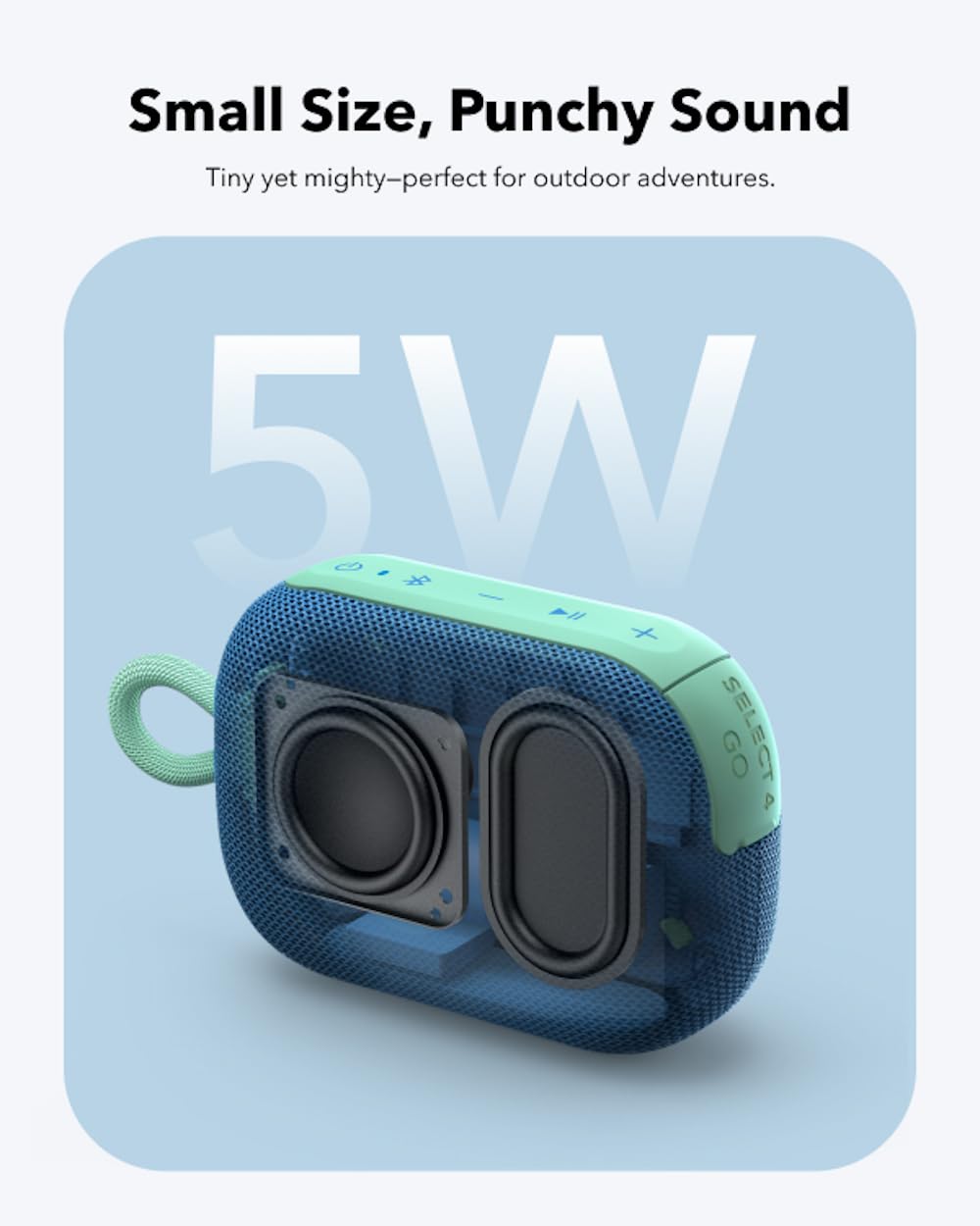 soundcore Select 4 Go | Ultra Portable Bluetooth Speaker, IP67 Waterproof