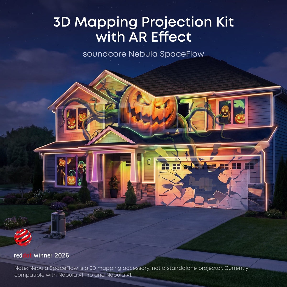 soundcore Nebula SpaceFlow | AI Mapping Projection Accessory for Nebula X1 Pro & X1