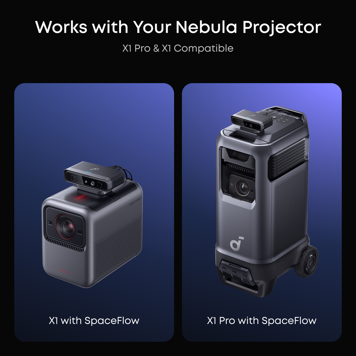 soundcore Nebula SpaceFlow | AI Mapping Projection Accessory for Nebula X1 Pro & X1