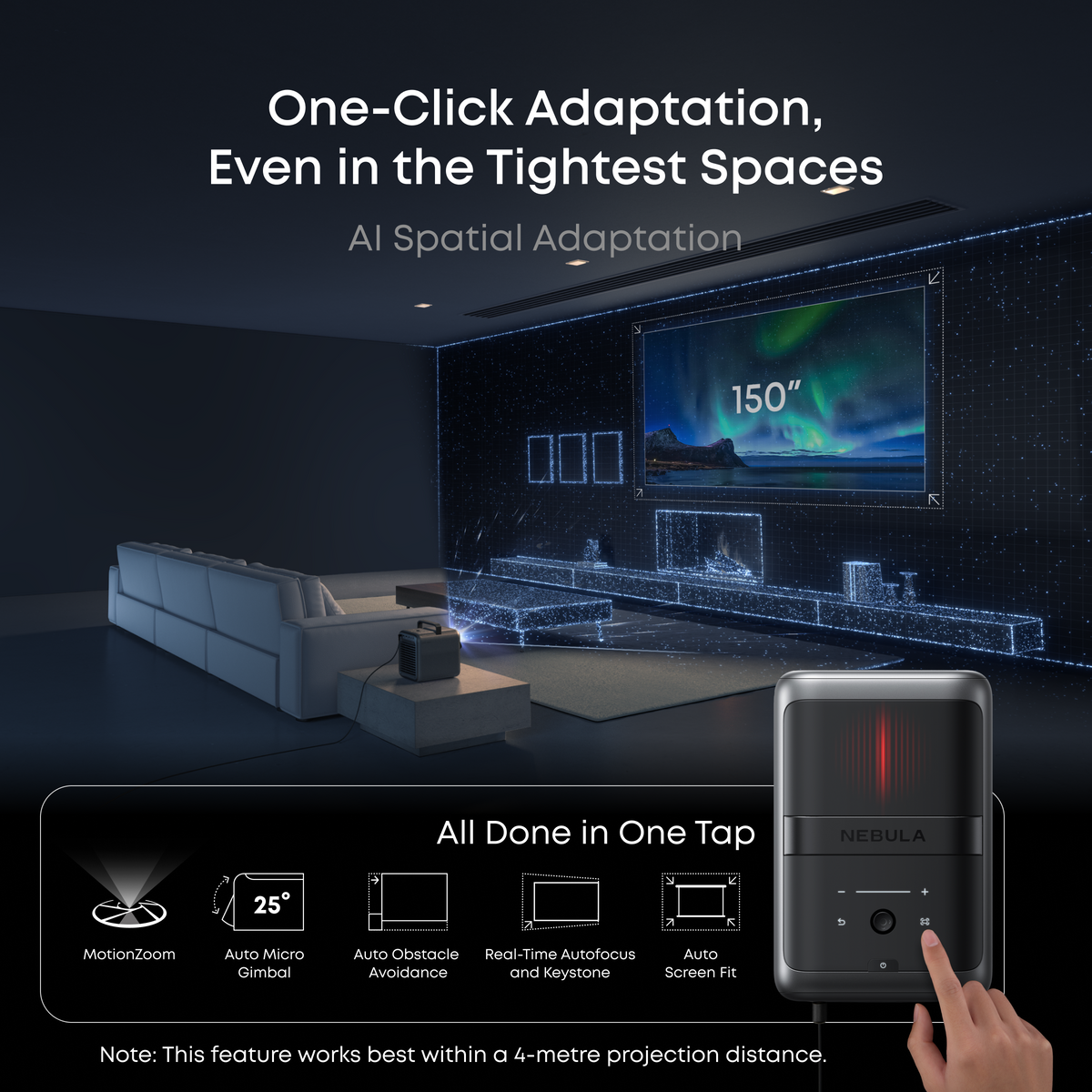 soundcore Nebula X1 | Triple Laser 4K Projector, Portable Home Cinema