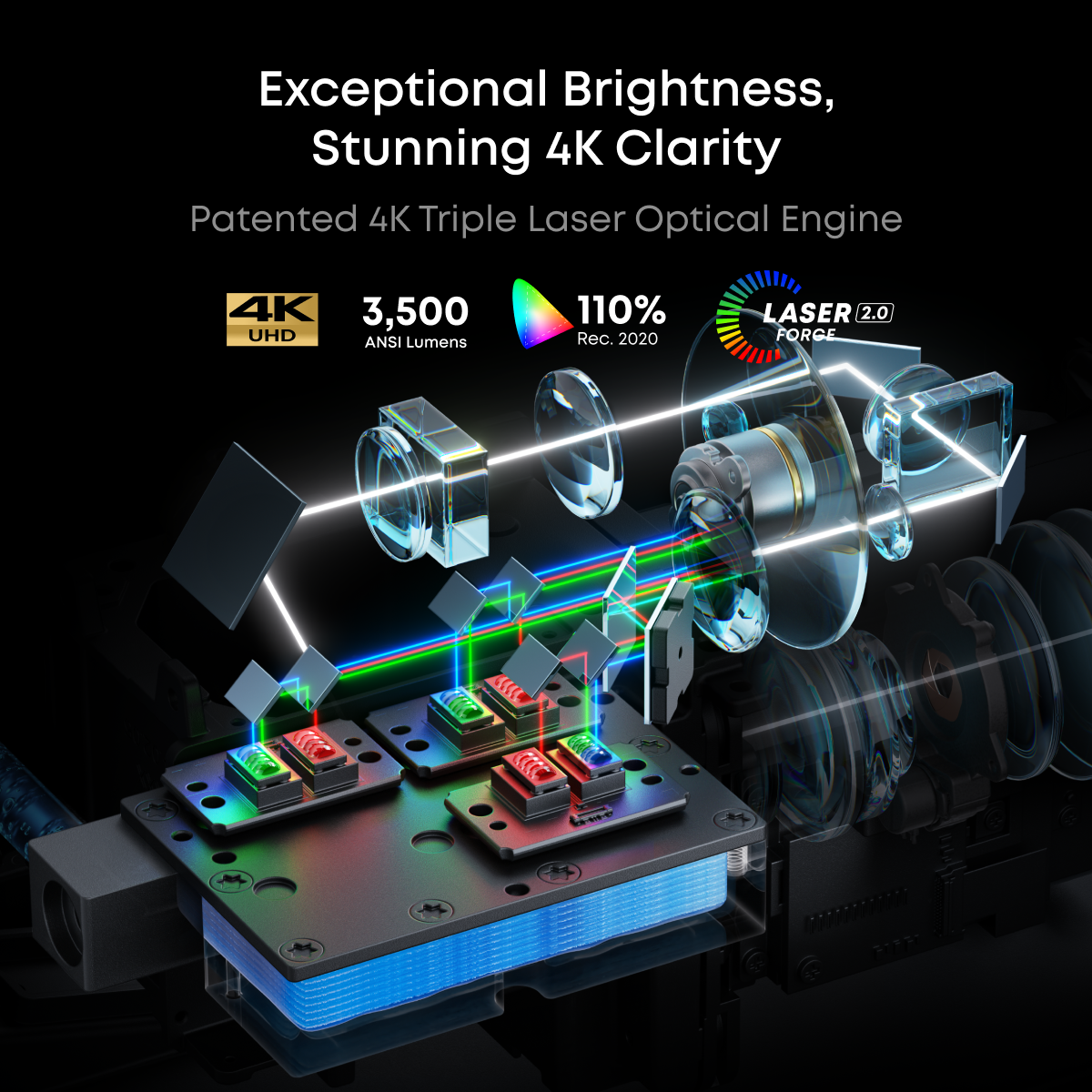 soundcore Nebula X1 | Triple Laser 4K Projector, Portable Home Cinema