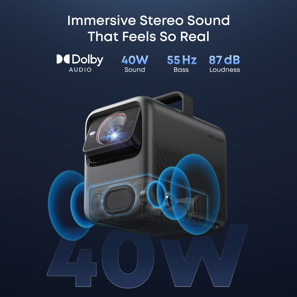 soundcore Nebula X1 | Triple Laser 4K Projector, Portable Home Cinema