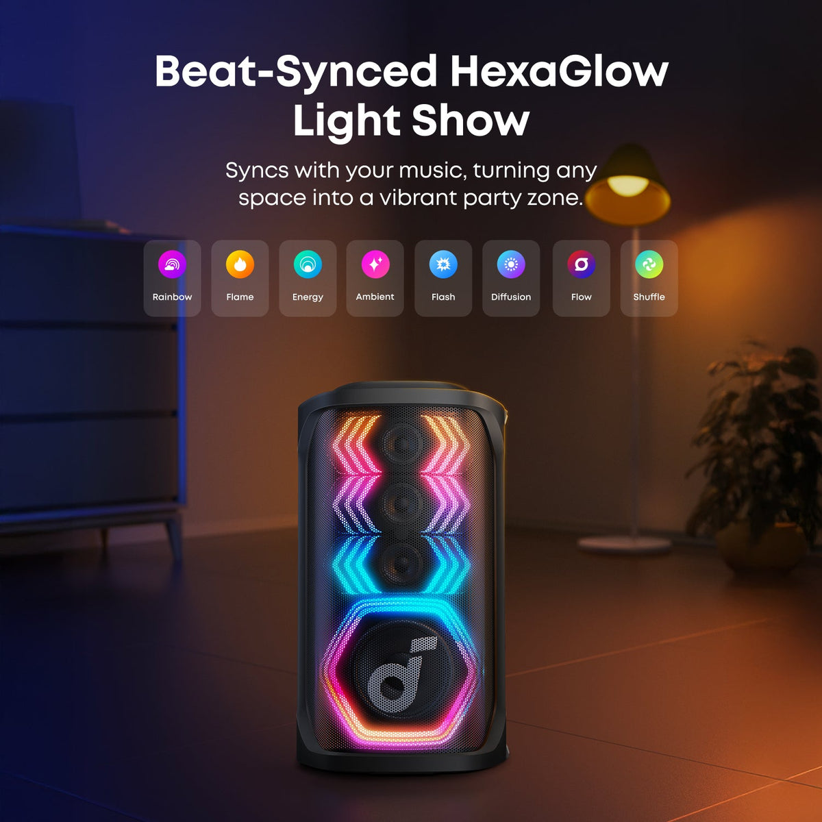 soundcore Rave 3S | AI Karaoke Party Speaker with 200W Sound, Light Show