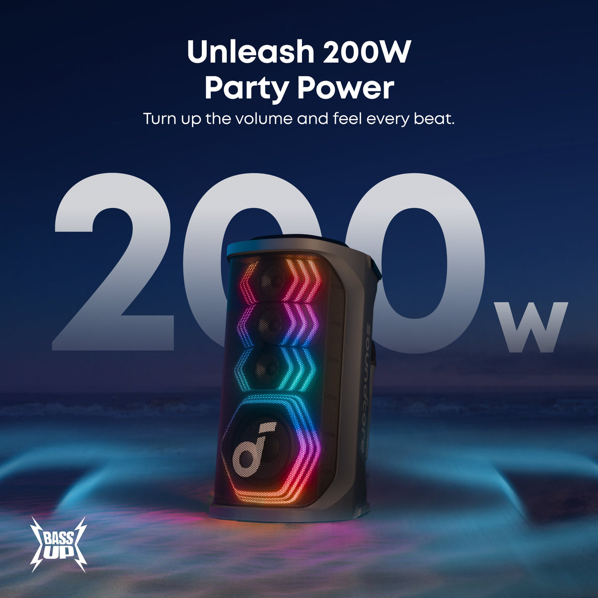 soundcore Rave 3S | AI Karaoke Party Speaker with 200W Sound, Light Show