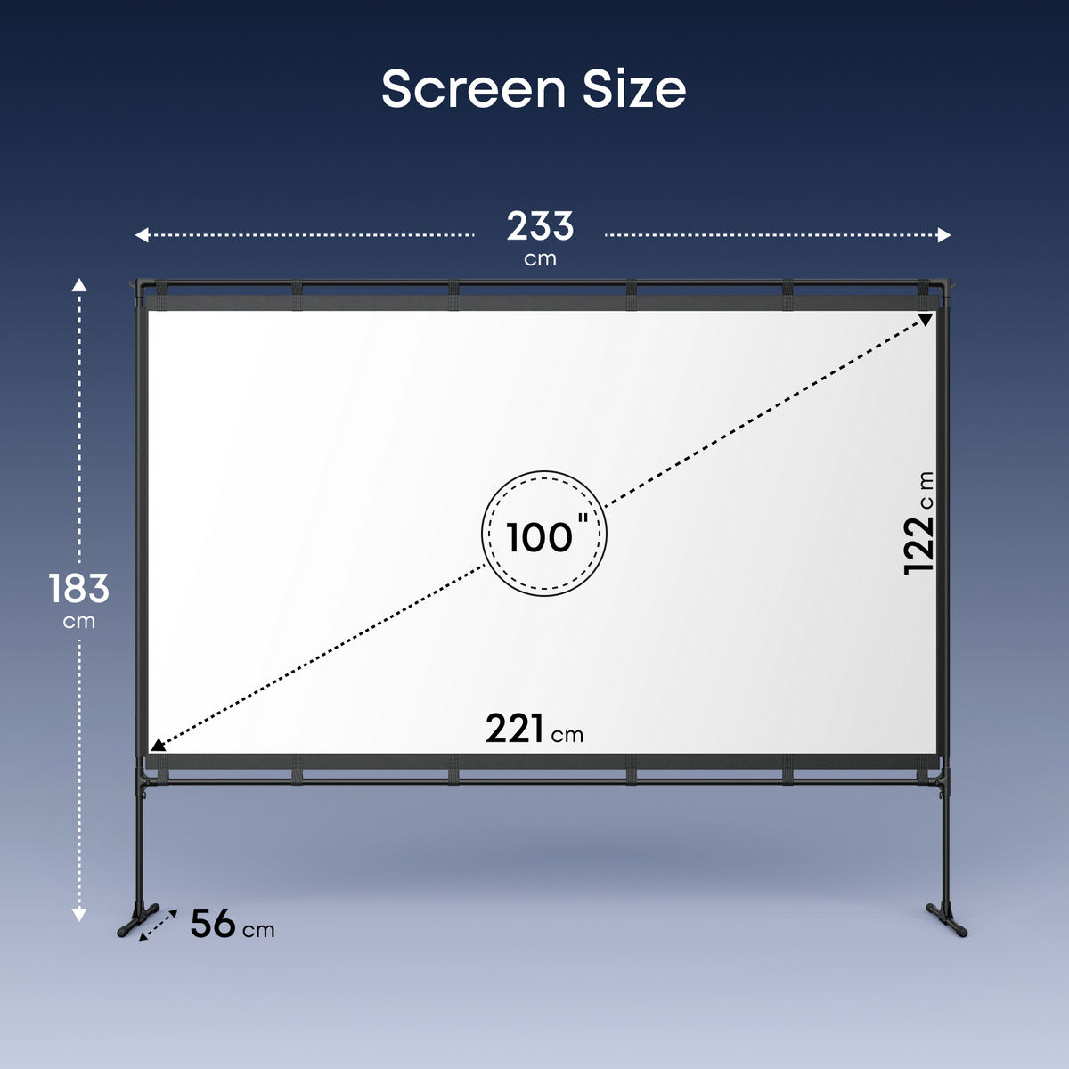 NEBULA 100-Inch Home Projector Screen | Sales