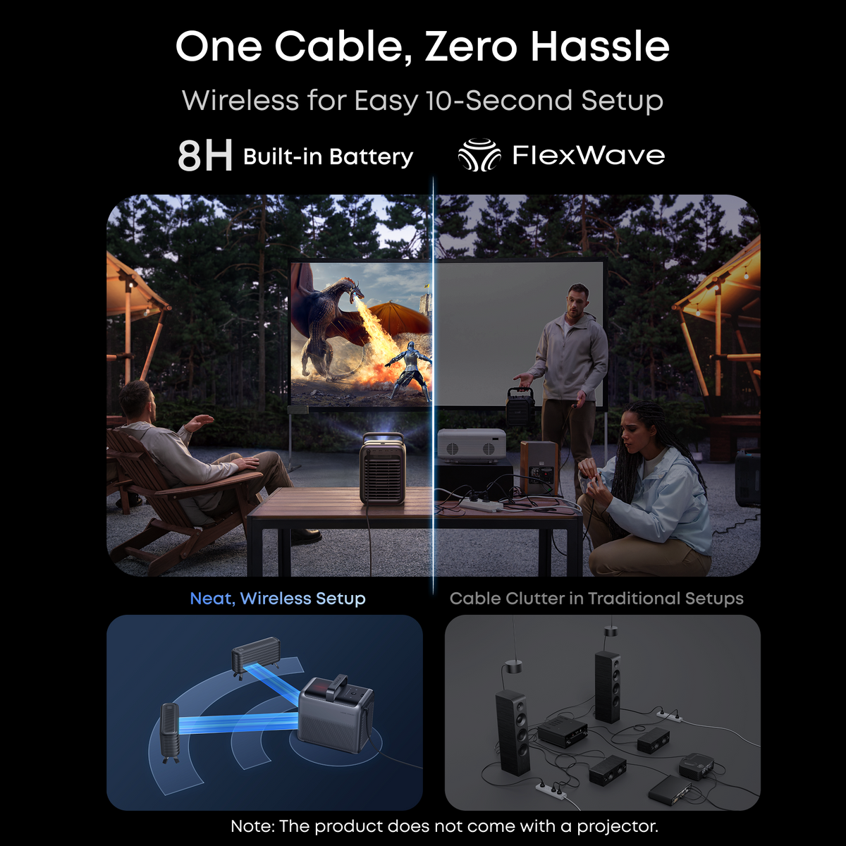 soundcore Nebula X1 | Triple Laser 4K Projector, Portable Home Cinema