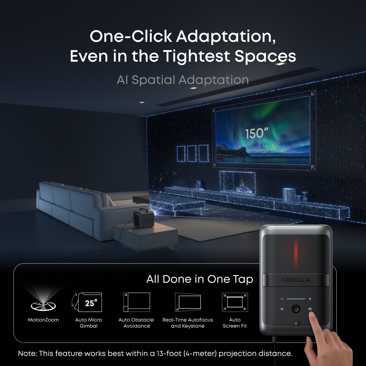 soundcore Nebula X1 | Triple Laser 4K Projector, Portable Home Cinema