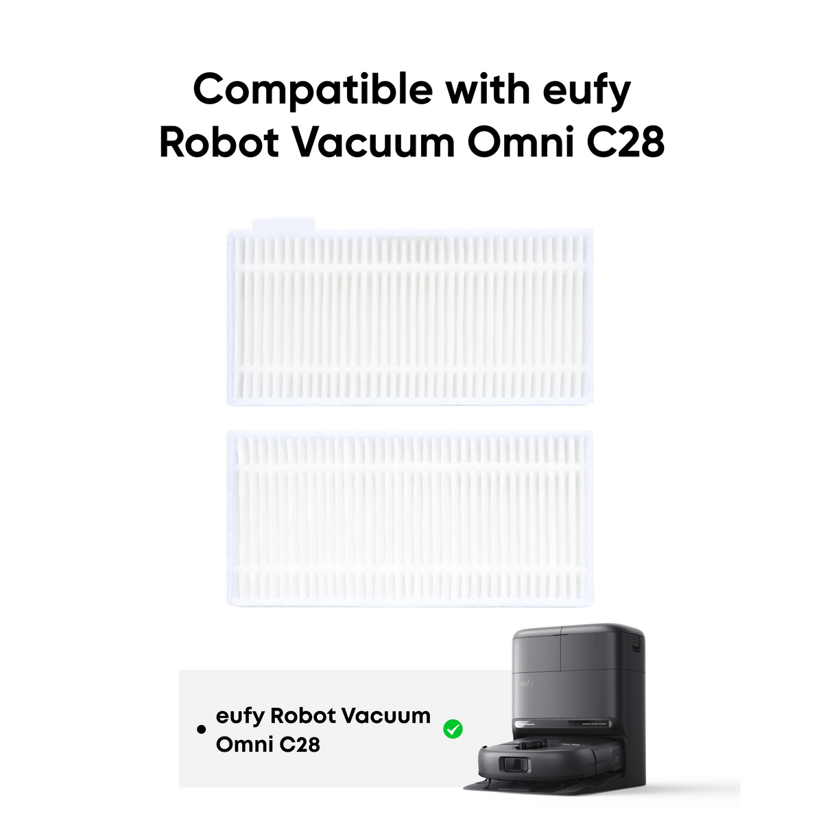eufy Replacement Washable Filter for C28/X12 pro