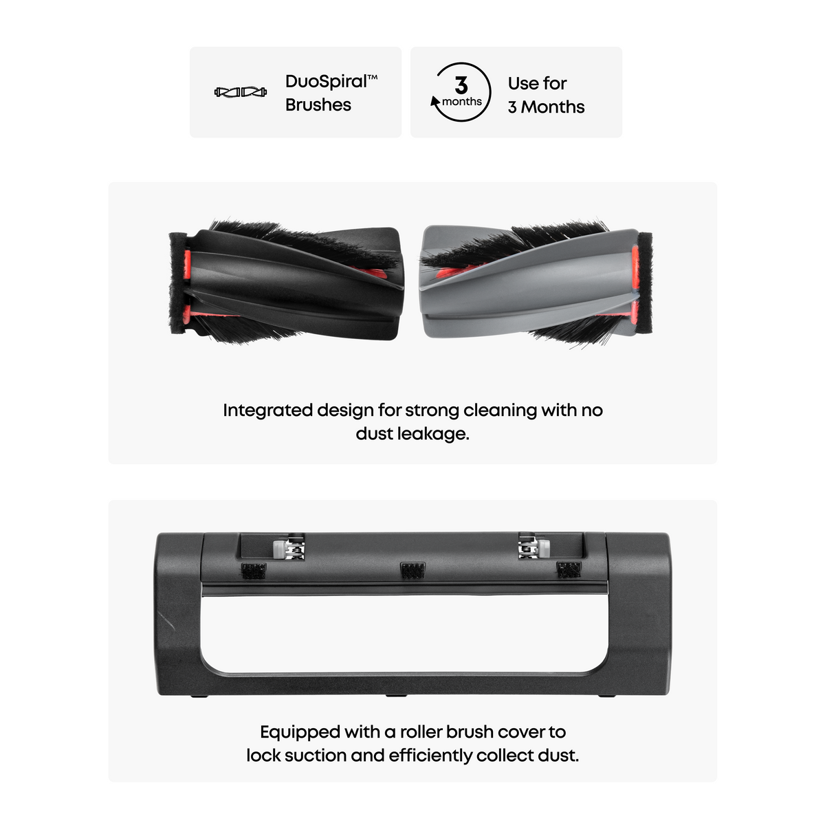 eufy Rolling Brush & Brush Guard, Durable,Strong Cleaning ability, Compatible with C28/E25/E28/X12 pro