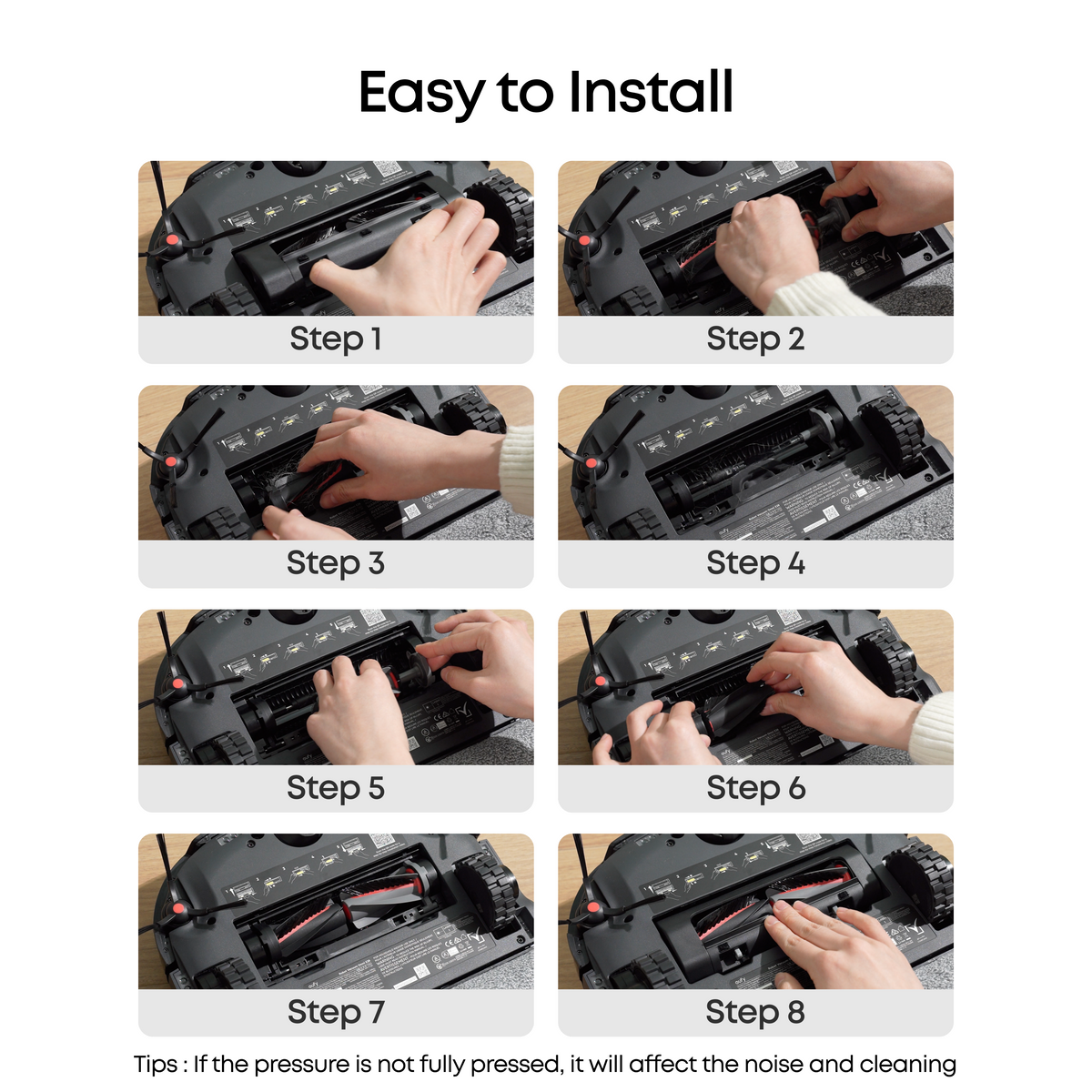 eufy Rolling Brush & Brush Guard, Durable,Strong Cleaning ability, Compatible with C28/E25/E28/X12 pro