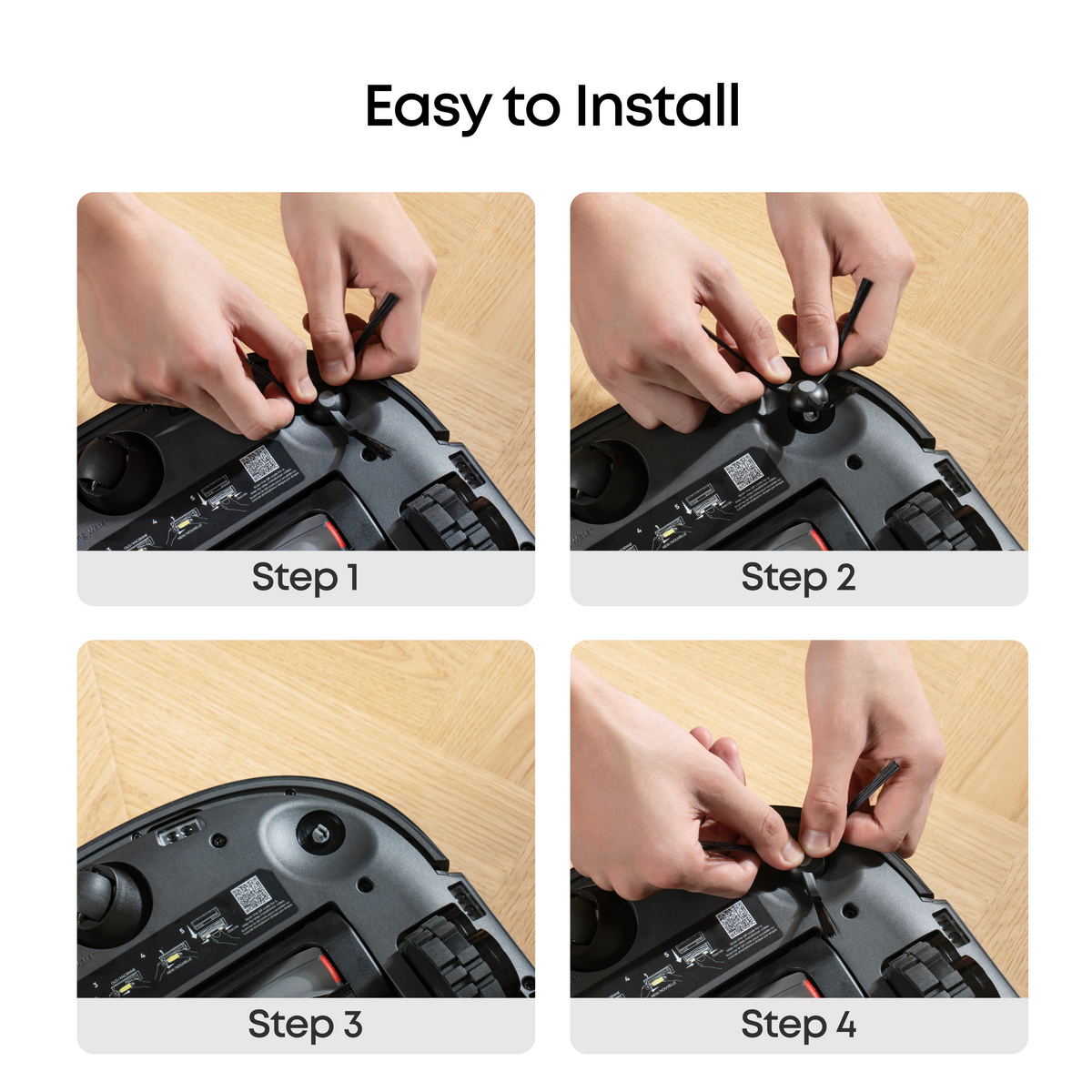 eufy Side Brush, 2 pairs, Durable, Soft, Compatible with C28/E25/E28/S1 pro/X12 pro