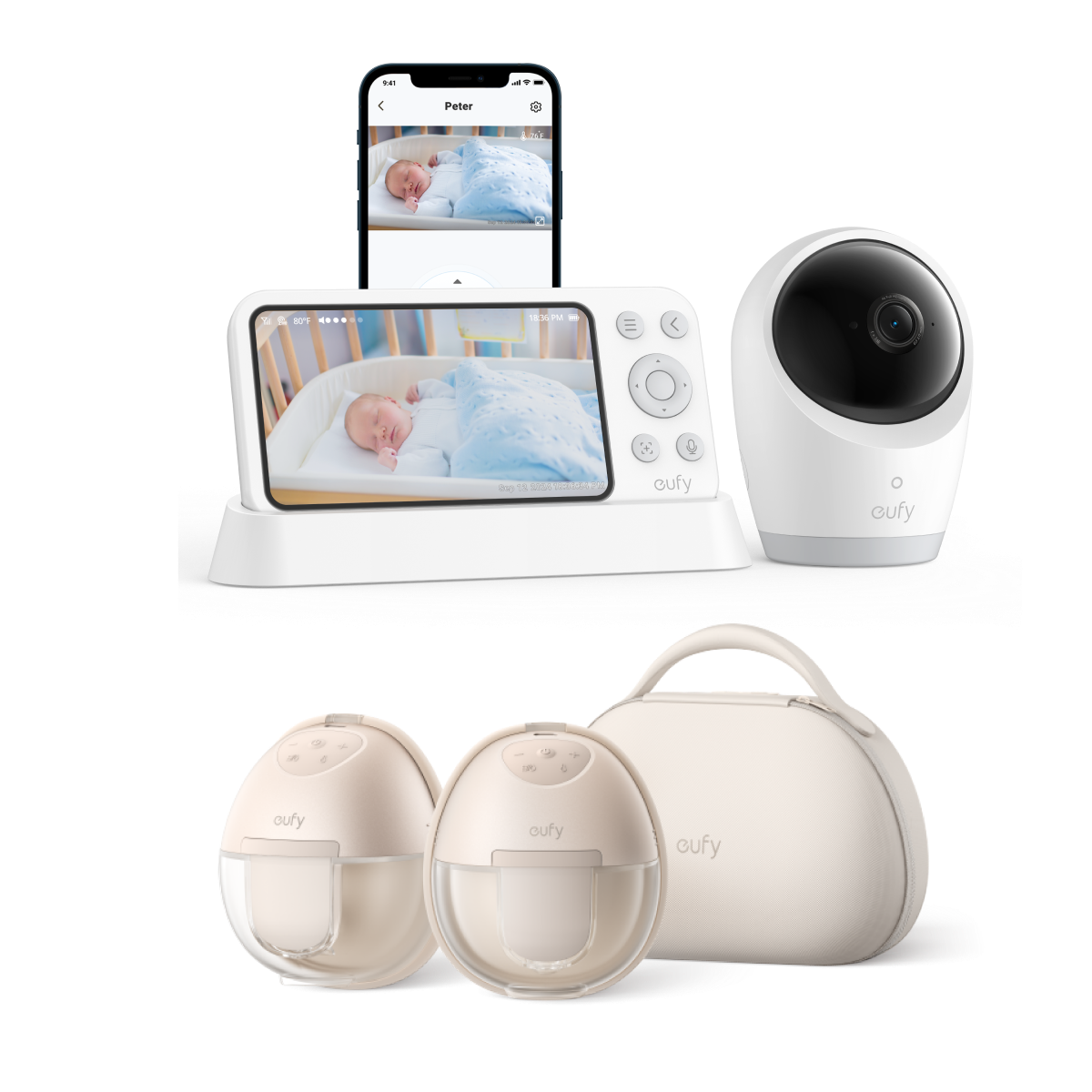 eufy Breast Pump S1 Pro + Baby Monitor E21