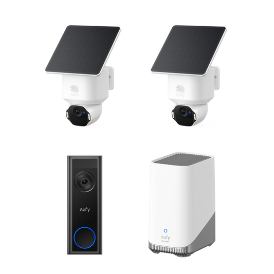SoloCam E42(2 pack) + Video Doorbell C31 +HomeBase S380