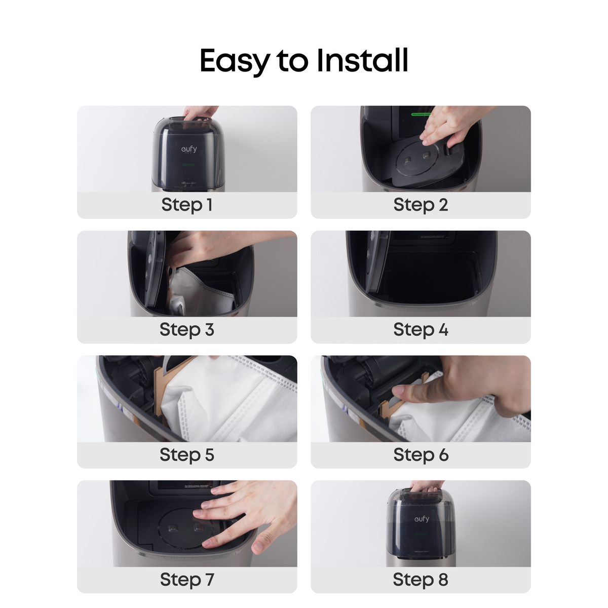 eufy S2 Replacement Accessory Kit, 2 Pairs of Side Brushes, 2 Filter Sets, 1 Roller Brush, 1 Brush Guard, 1 Dust Bag, 1 Roller Mop, 1 Water Tank Filter