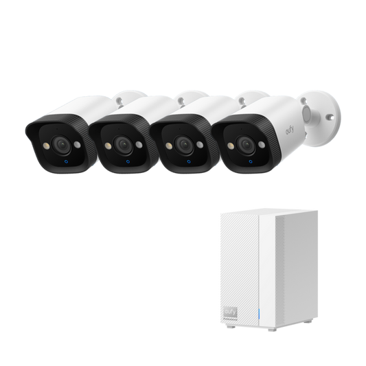 eufy Turret PoE Cam E40 (4-pack) with HomeBase Pro S1