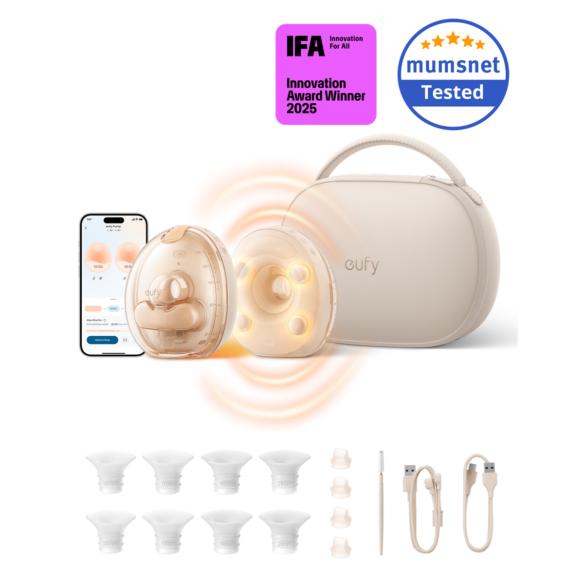 eufy Wearable Breast Pump S2 Pro with Free Milk Bag