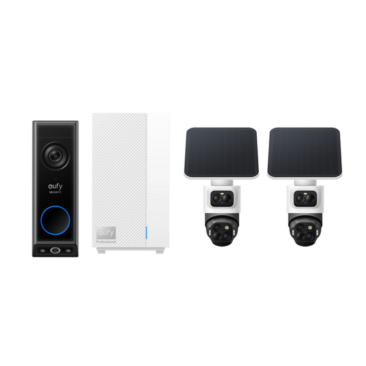 eufyCam S4 (2-pack) + Doorbell E340 +  HomeBase Professional S1