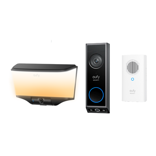 Wall Light Cam S4 and Video Doorbell E340 with Chime