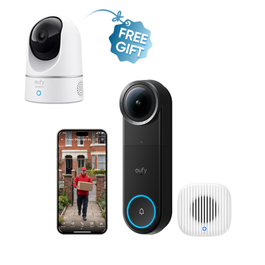 Anker eufy S4 Smart Video Doorbell with Chime 2 (Wired) with Free Indoor Cam E220