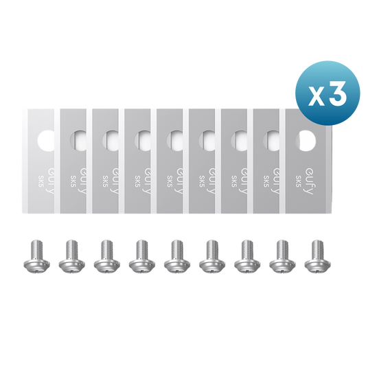 eufy Replacement Blade Set: 3*(9 Lawn Mower Blades and 9 Screws) Compatible E15 / E18 / C15