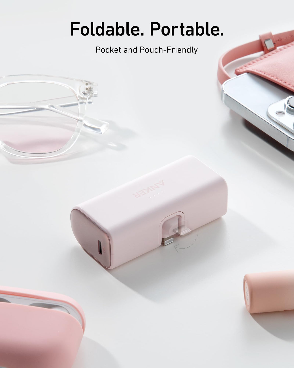 Anker Nano Power Bank, 5,000mAh, Built-In Lightning Connector, MFi Certified