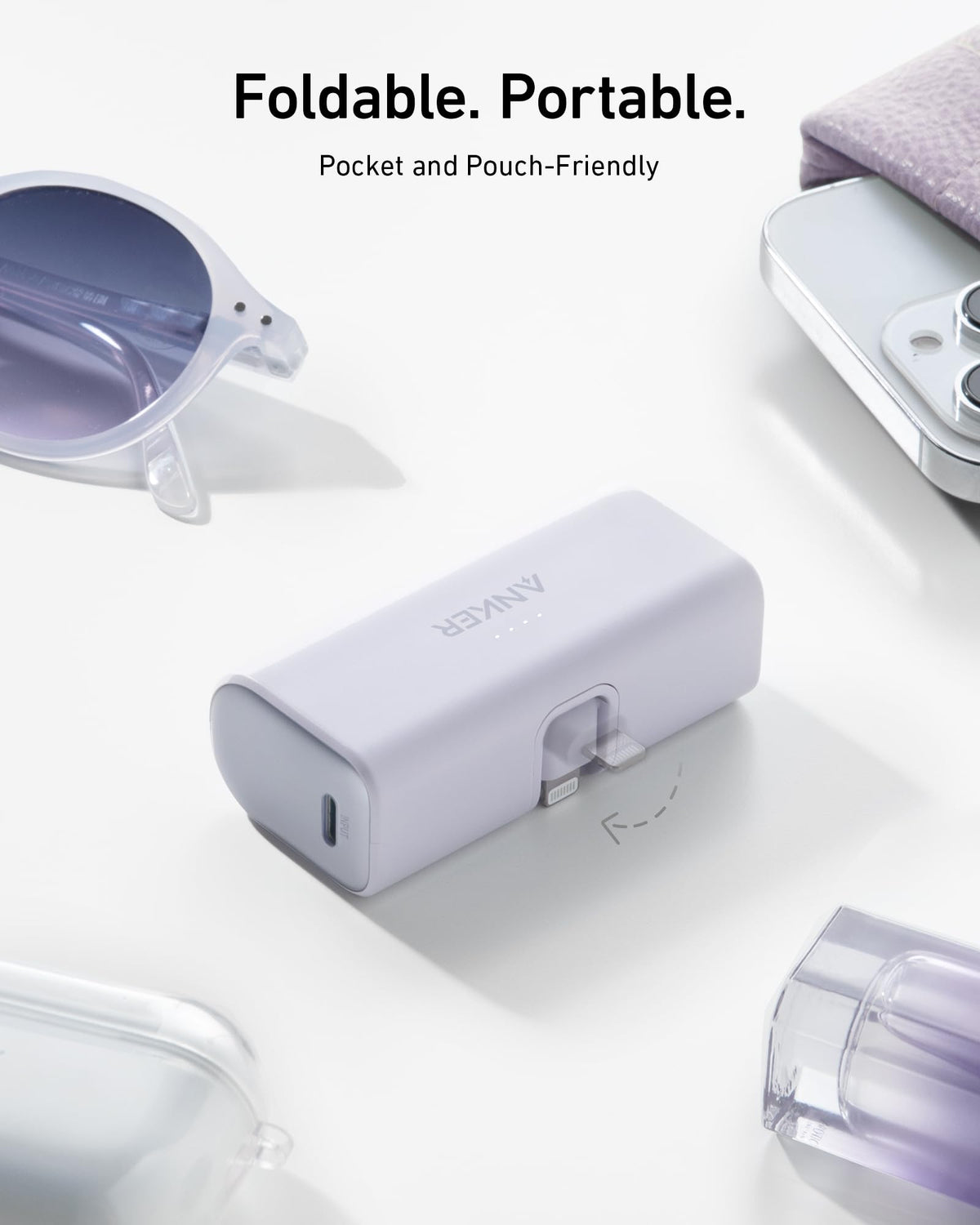 Anker Nano Power Bank, 5,000mAh, Built-In Lightning Connector, MFi Certified