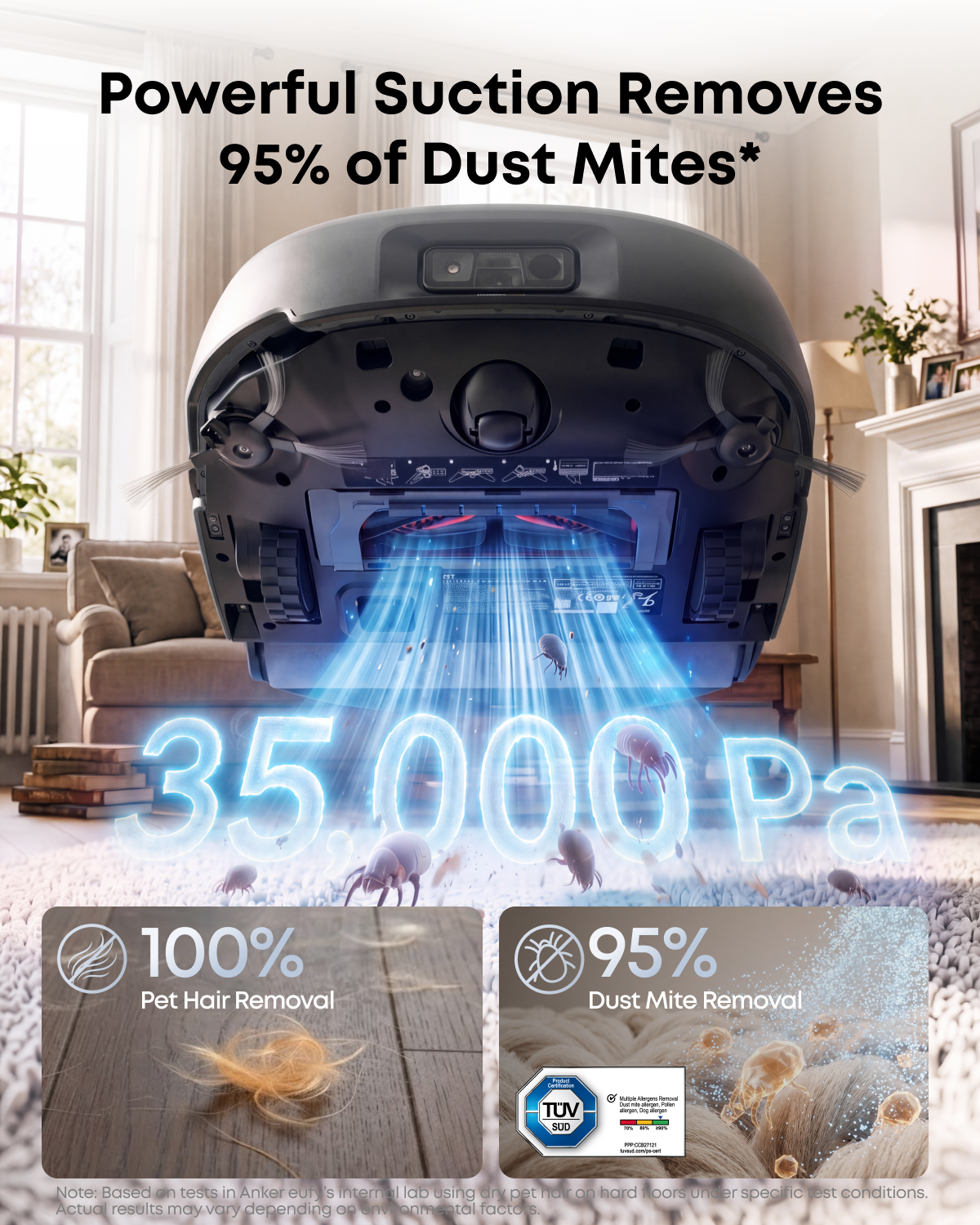 Anker eufy E35 Omni, Robot Vacuum Cleaner with Mop, 35,000 Pa
