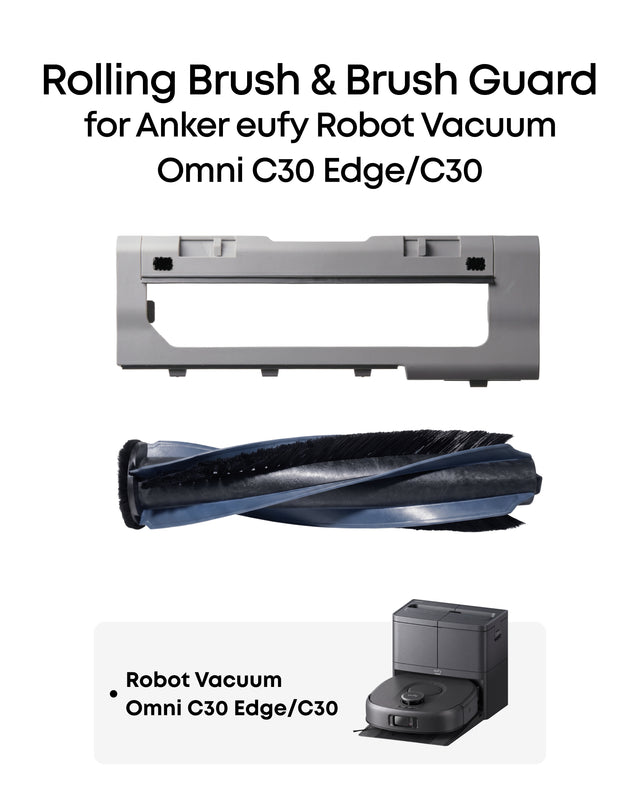 Anker eufy Official Roller Brush and Brush Guard for C30 Edge, C30, 1 Set