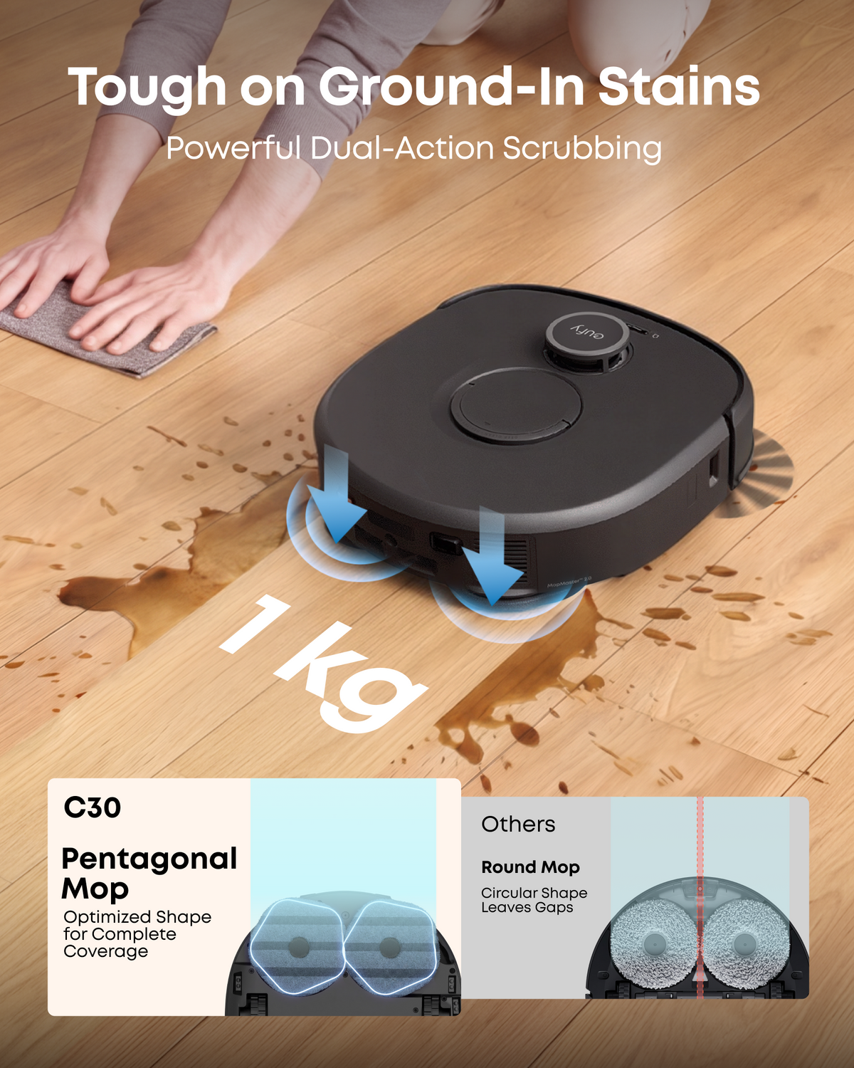 Anker eufy C30 Robot Vacuum and Mop Combo with 3 Dust Bags