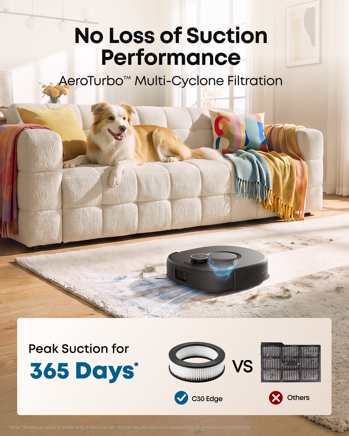 eufy C30 Edge Robot Vacuum and Mop Combo, 35,000 Pa, Edge-to-Edge Mop