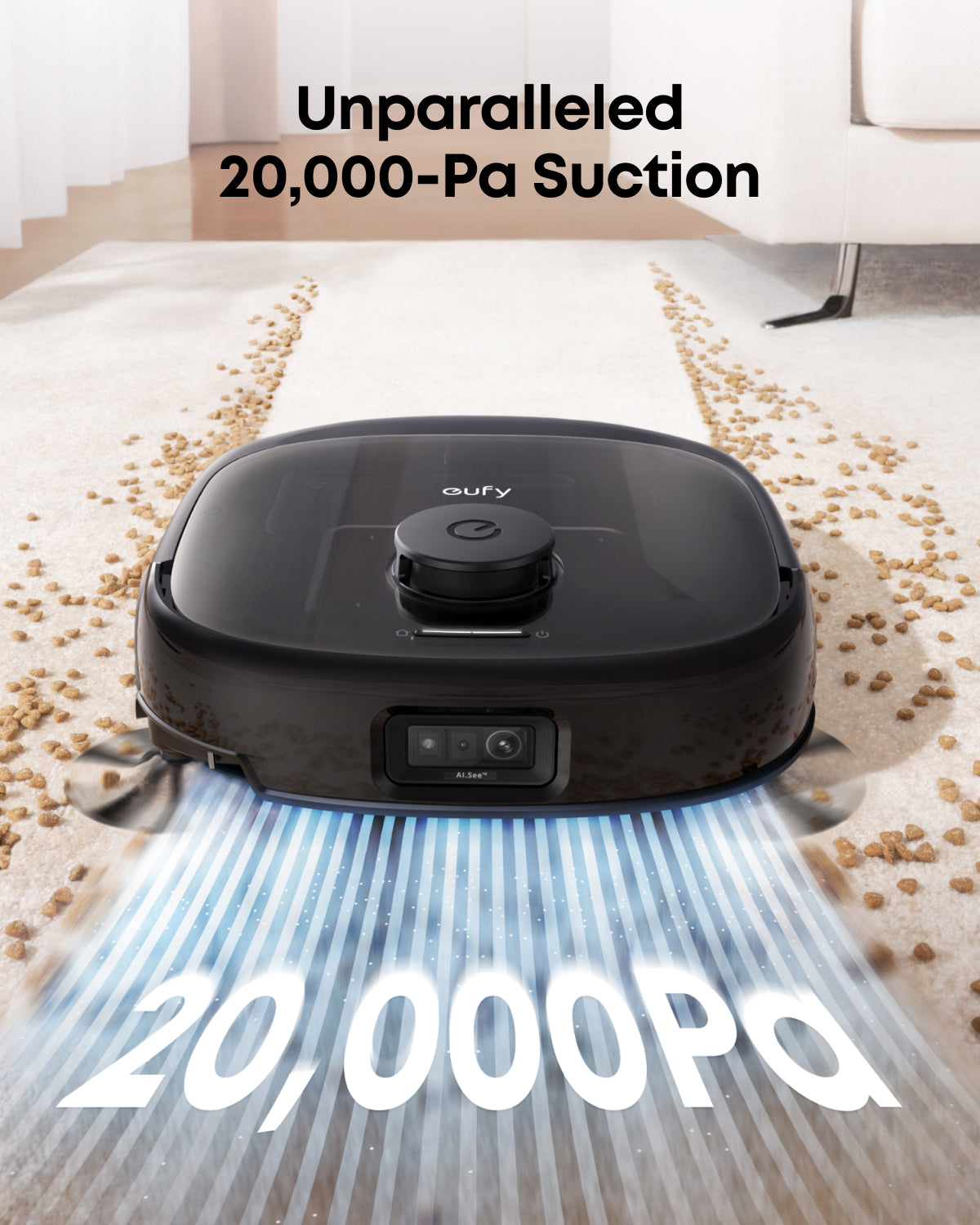 eufy Robot Vacuum Omni E28 with Complete Accessory Kit and cleaning solution