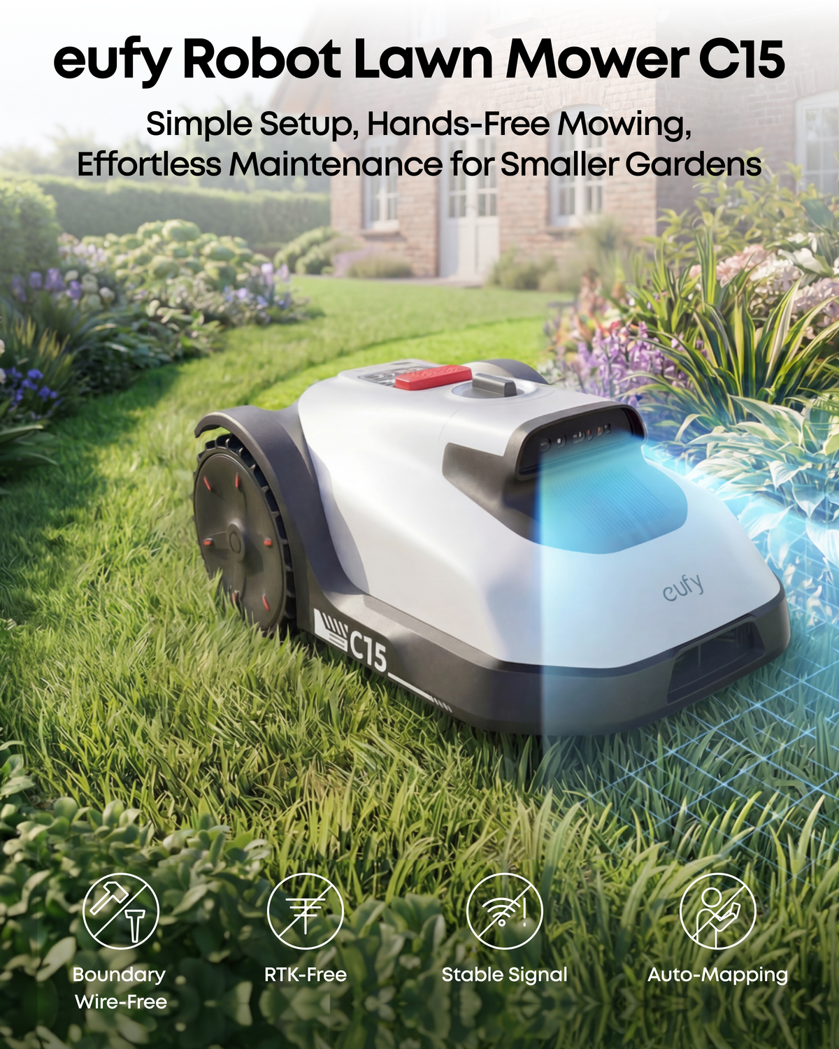 eufyCam S4 and Robot Lawn Mower C15 Bundle