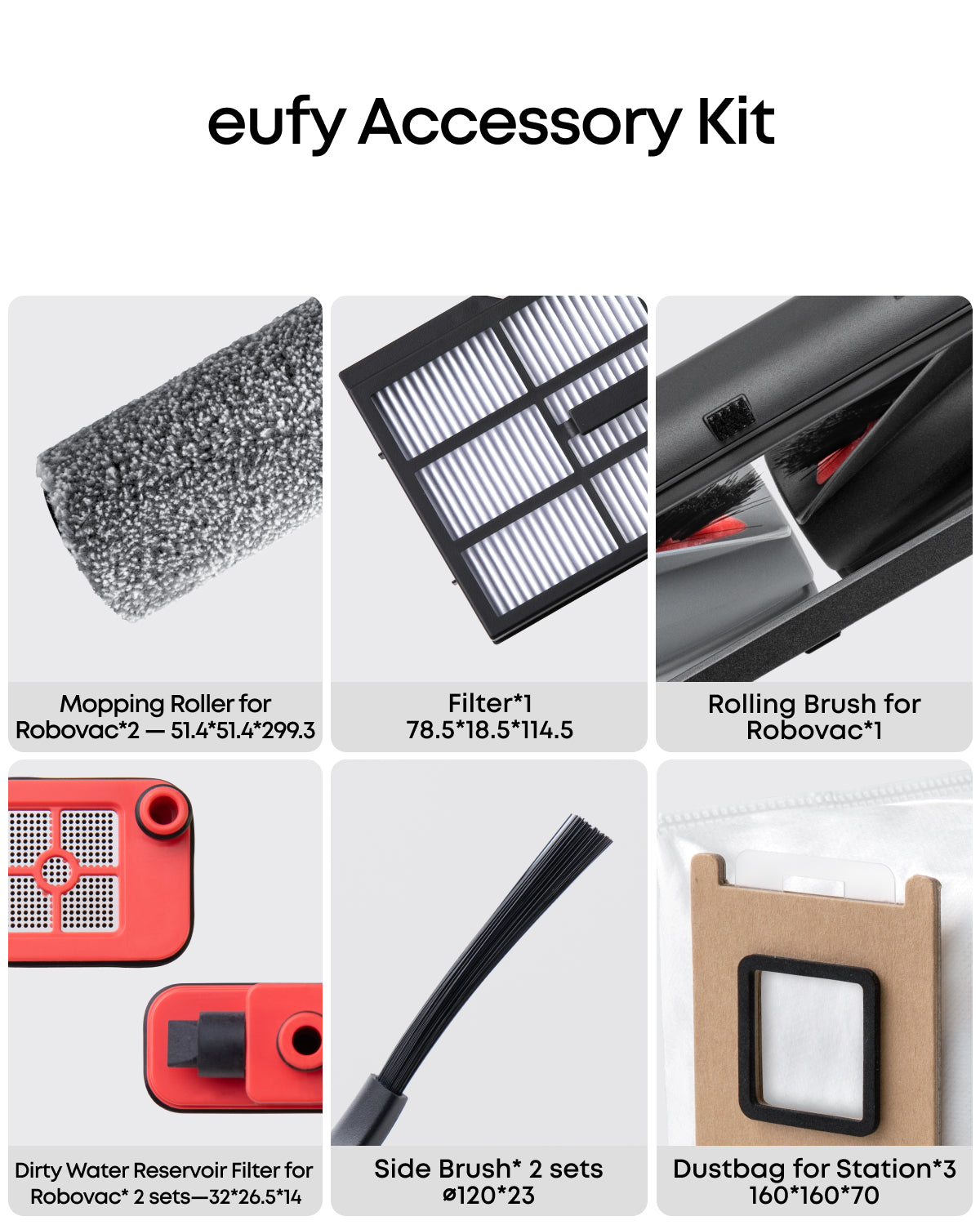 Accessories Package for eufy Robot Vacuum Omni E25/E28