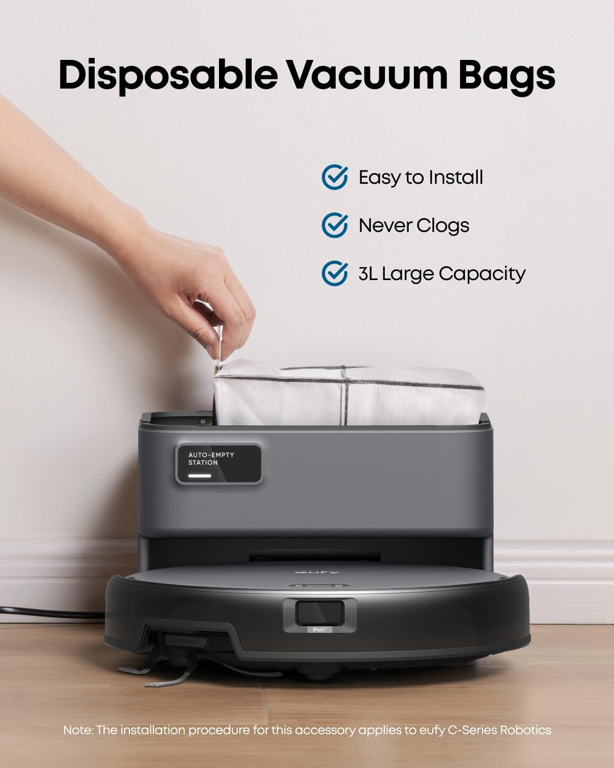 eufy 6-Pack Large Capacity Dust Bags Compatible with eufy C10＆C20