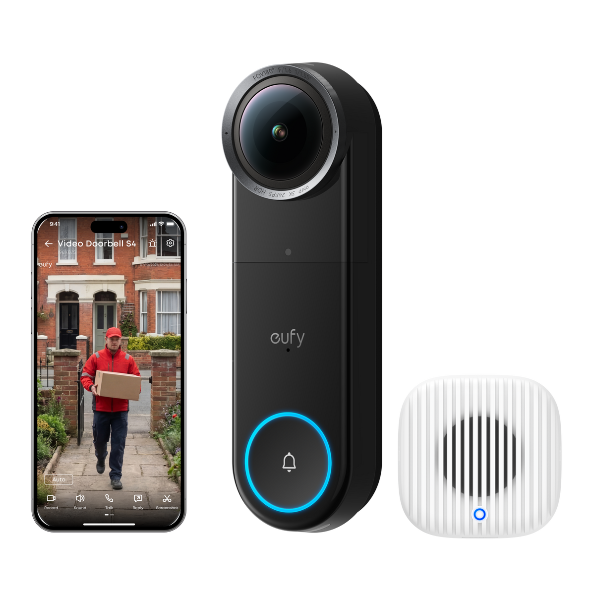 Anker eufy S4 Smart Video Doorbell with Chime 2 (Wired)