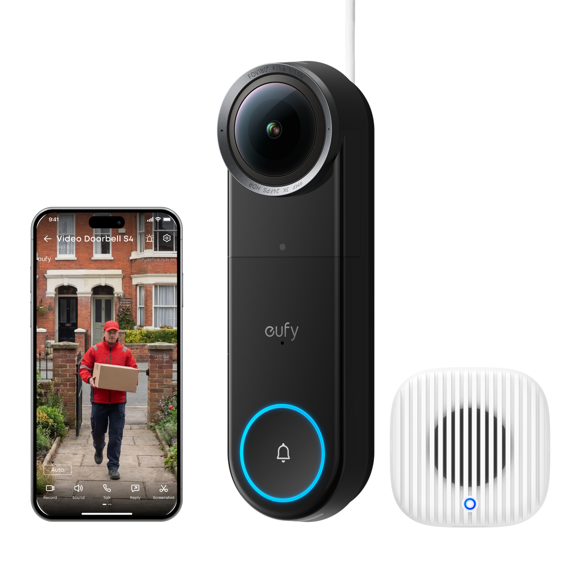 Anker eufy S4 Smart Video Doorbell with Chime 2 (Wired)