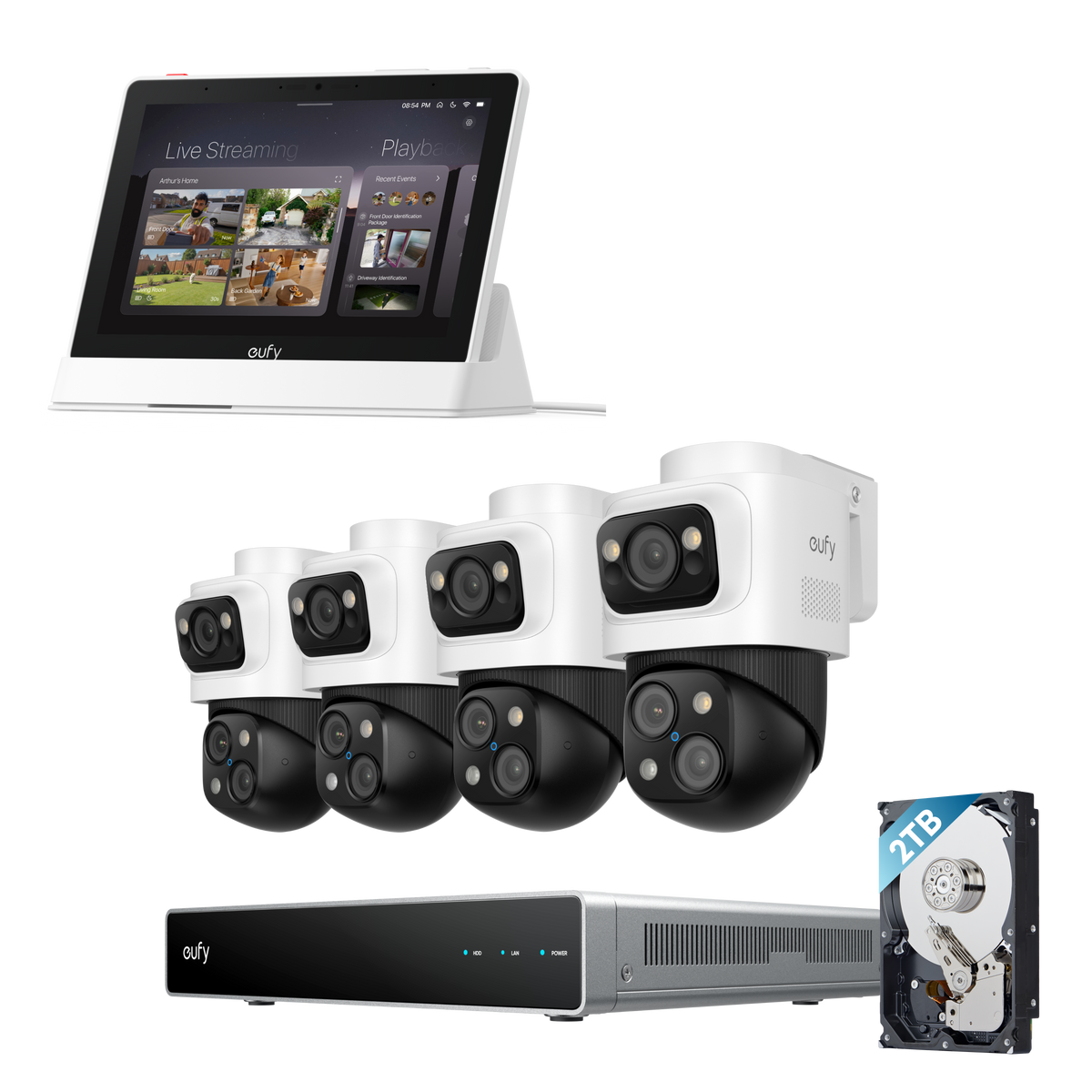 eufy Smart Display E10 + eufy PoE NVR Security System S4 Max