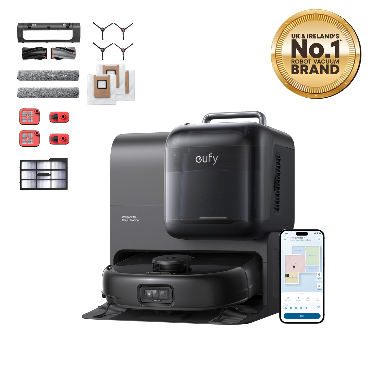 eufy Robot Vacuum Omni E28 with Complete Accessory Kit