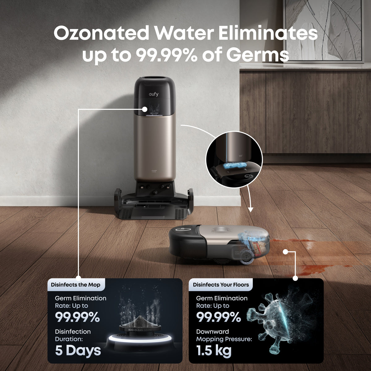 eufy Omni S2 Robot Vacuum & Mop Bundle with Bergamot & Lychee Fragrance, Deep Cleaning meets Long-Lasting Freshness