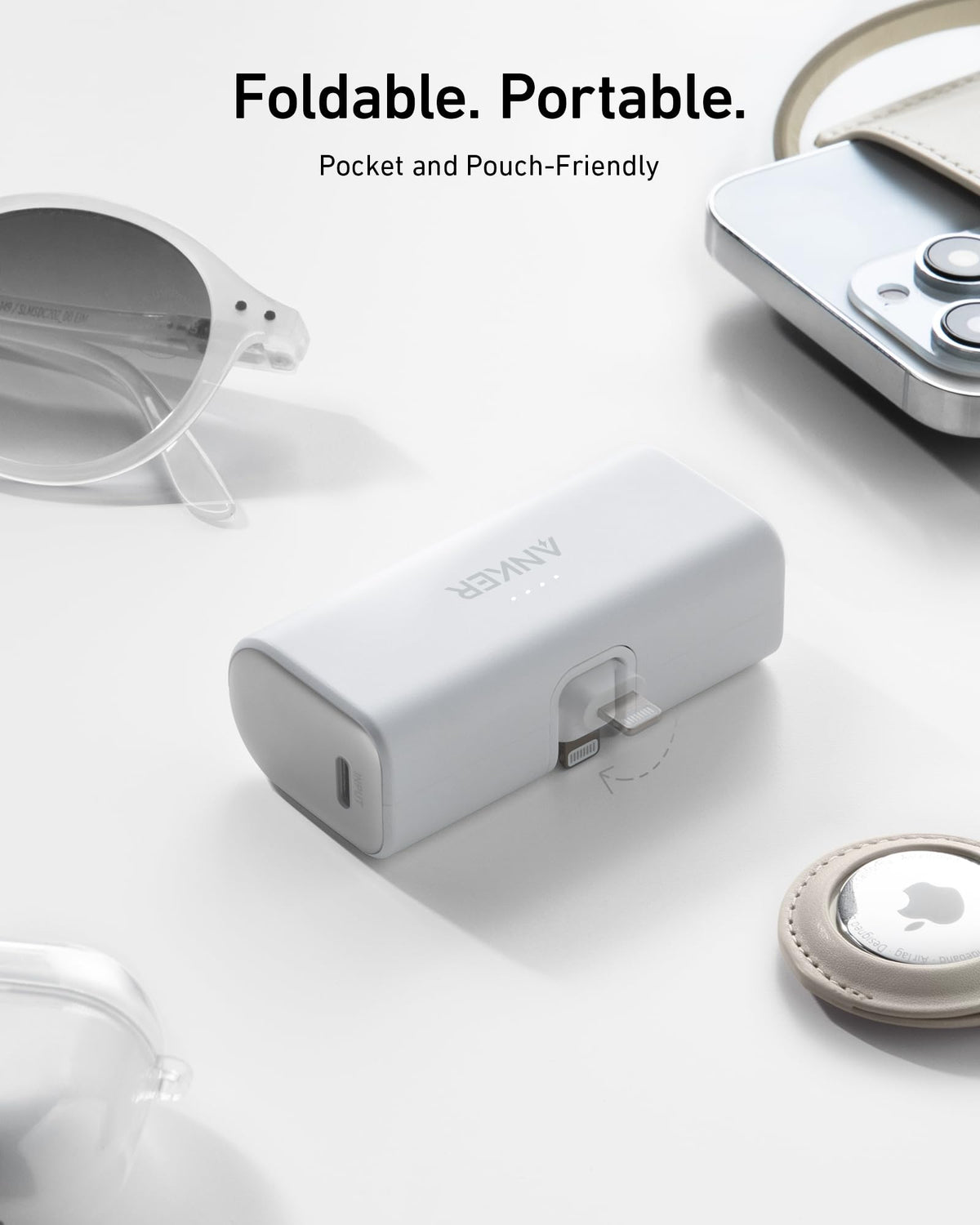 Anker Nano Power Bank, 5,000mAh, Built-In Lightning Connector, MFi Certified