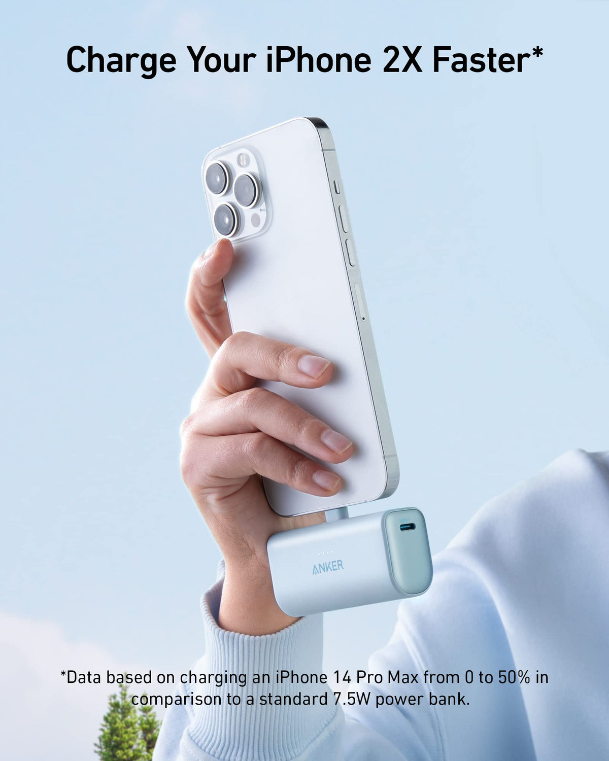 Anker Nano Power Bank, 5,000mAh, Built-In Lightning Connector, MFi Certified
