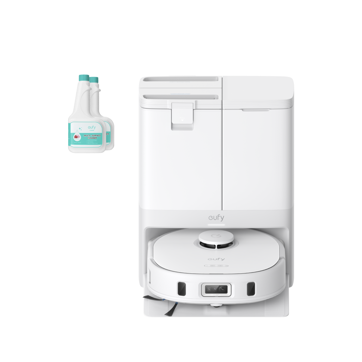eufy X10 Pro Omni White with 2 Bottles of Floor Cleaning Solution