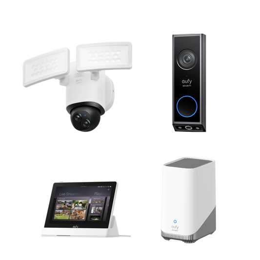 Video Doorbell E340 + Floodlight Camera E340 + HomeBase S380 + Display