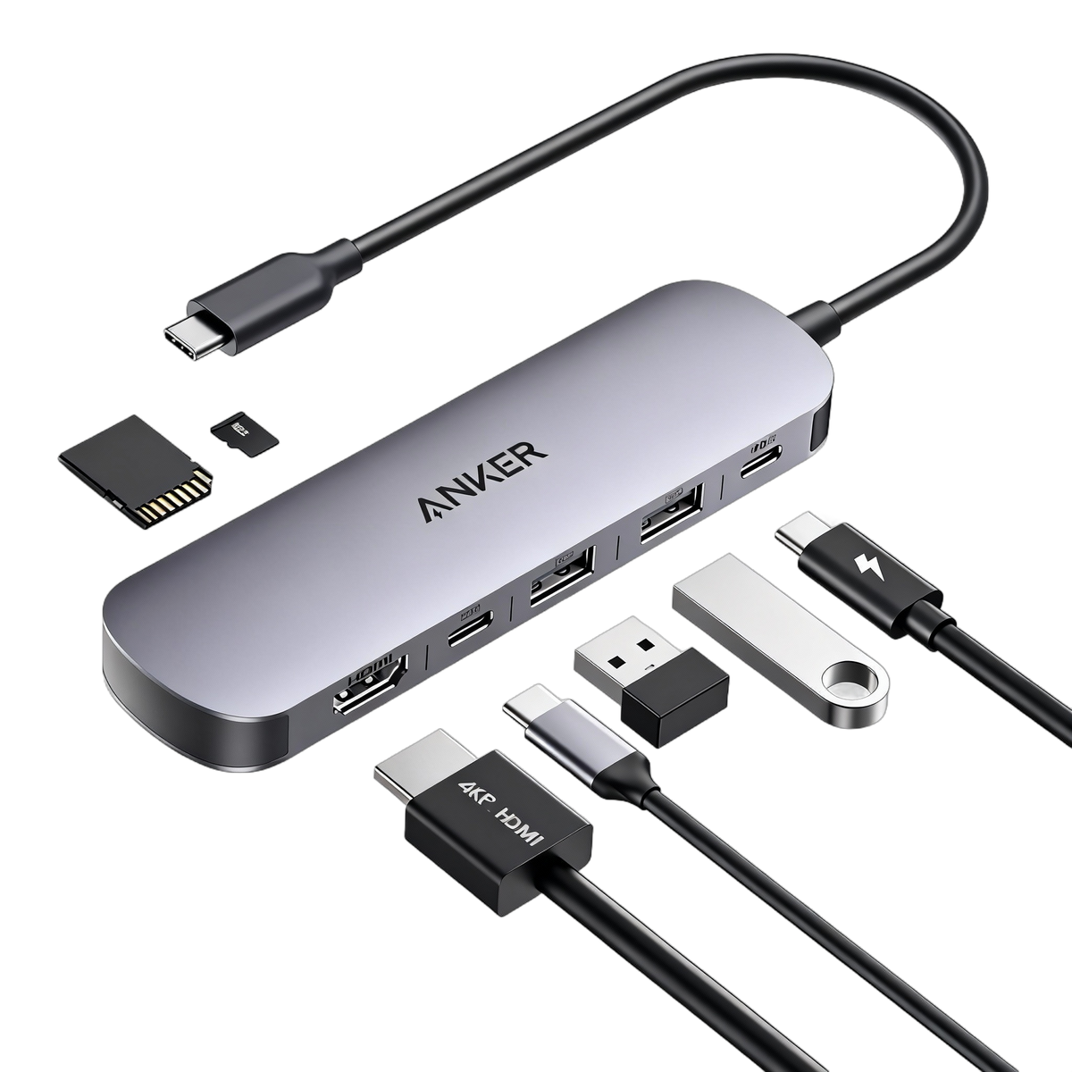 Anker USB C Hub, 7-in-1 Multi-Port USB Adapter for Laptops